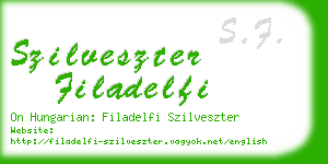 szilveszter filadelfi business card